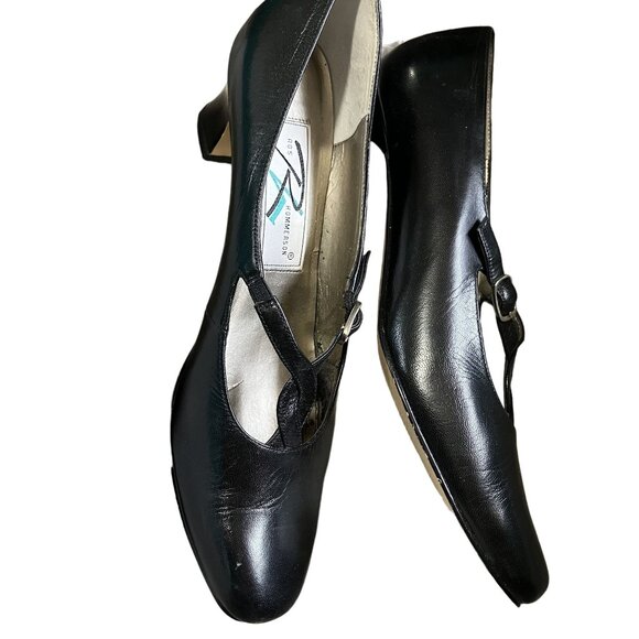 Ros Hommerson Hope Black Kid Leather Mary Jane Heels Size 8.5S Comes in Box - Picture 4 of 8